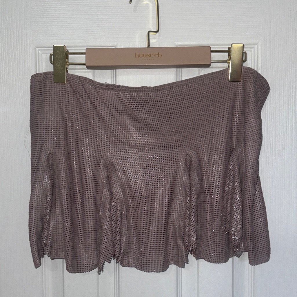 Poster Girl Shimmering Lilac Mini Skirt